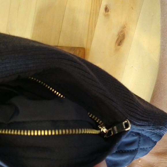 Small Black quilted Zara jacket brown trim gold hardware - Picture 11 of 14